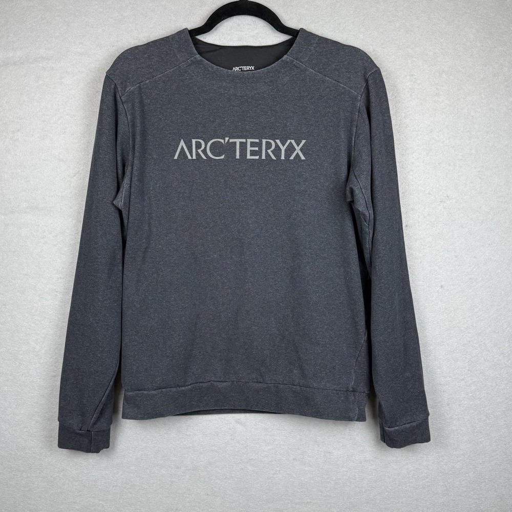 Arc'teryx Mentum Centre Spellout Men's Pullover Sweatshirt Crewneck Sz‎ S